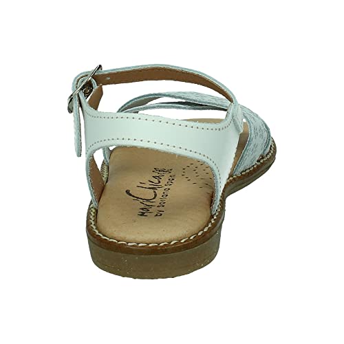 Sandales fille blanches FLORECILLES 403 confortables pour mariage - 4