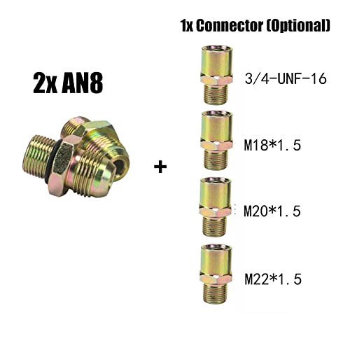 Ölkühler-Filterplatte, AN8 Ölfilteradapter, Aluminium, Sandwich-Ölfilter, Kühladapterplatte, Öltemperaturkühler, Teiladapter (AN8+M20)