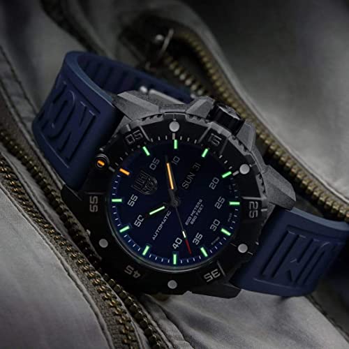 Luminox Silicone Master Carbon Seal Automatic Blue Dial Swiss Made Analogue Men Watch Xs.3863, Blue Band - Image 3