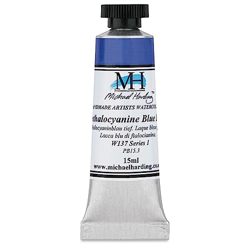 Michael Harding Professional Watercolors - 15ml Tubes (Phthalocyanine Blue Lake), 14.79 ml (Pack of 1)