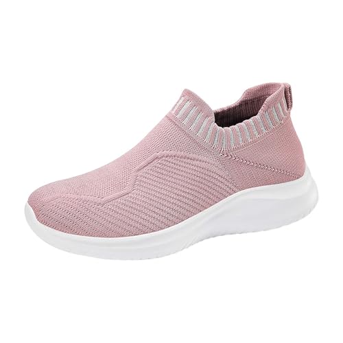 Zapatillas de moda y deporte para mujer, zapatillas de deporte para mujer, de lona blanca, para correr, zapatillas suaves, transpirables, para ocasiones versátiles, en el interior, pies planos anchos