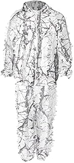 SPYMINNPOO 3D Leaf Suit, Snow Wild Camouflage Ghillie Suit 3D Leaf Jackets and Pants Set Clothes for Hunting