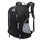 BANGDILS Hiking-Rucksack, 35 l, wasserdicht, leicht, Sport-Rucksack, zum Wandern, Klettern, Reisen, Camping (Schwarz)