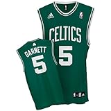 adidas Boston Celtics #5 Kevin Garnett Green Replica Basketball Jersey (Medium)