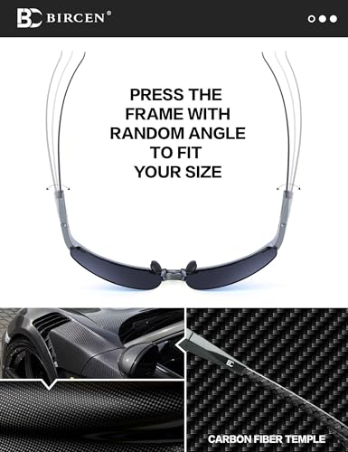 Image of BIRCEN Carbon-Fiber Polarized Sunglasses for Men: 0.74 oz & UV Protection