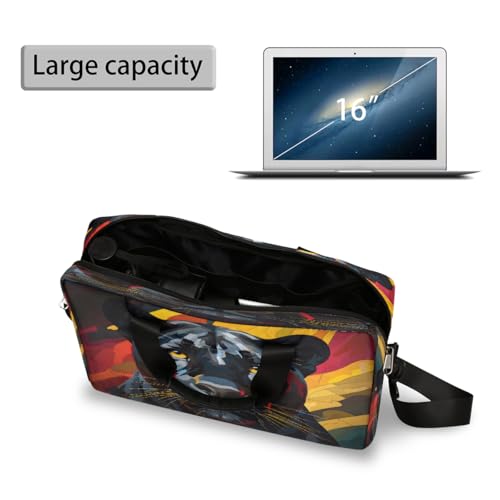 Bolso para Laptop Unisex 15.6-16 Pulgadas Negro Leopardo miniatura 5