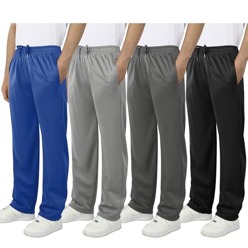 Resinta 4 Pack Boys Fleece Athletic Sweatpants Kids Active...