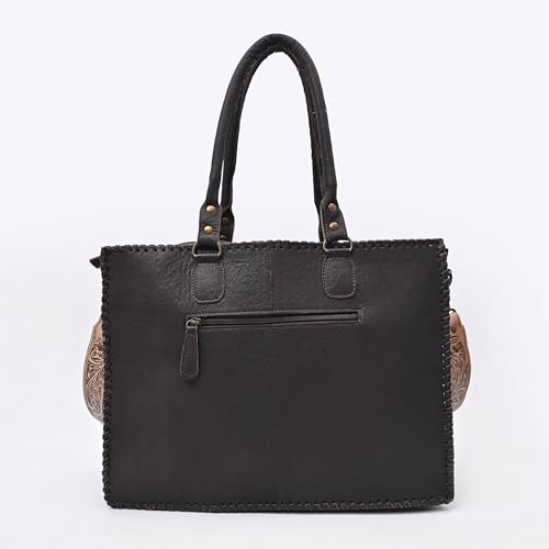 Bolso de mano de cuero natural Merbaa para mujer miniatura 4