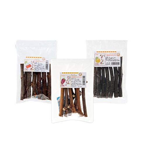 かじり木 中枝3種 お試しセット 小動物用のおもちゃ 無添加 無着色 うさぎ ハムスター チンチラ おもちゃ 小動物 天然 ストレス解消