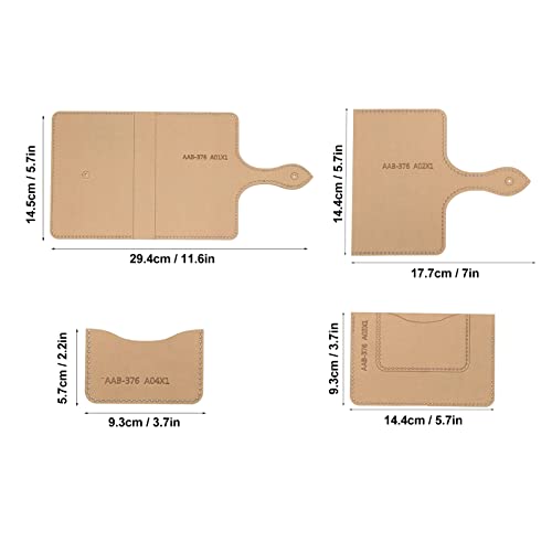 DIY Leather Passport Bag Acrylic Template Kit, Clear Stencil for Handmade Wallet Card Holder & Travel Organizer - Image 2