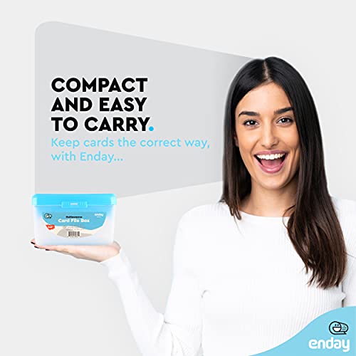 image for Index Card Holder Blue, 3x5 Note Flash Card Organizer Case, Index Card