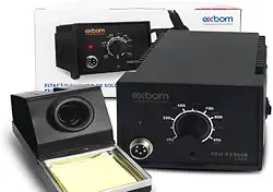 Estação Para Solda Analógica Esd 220V - Com Kit Completo [ Ferro de Soldar + Esponja Vegetal + Suporte para Ferro de Soldar] - 220V