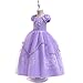 MYRISAM Rapunzel Princess Halloween Dress Sofia Costume Deluxe Party Fancy Dress Up for Girls w/Gloves Jewelry Accessories Set 4-5T
