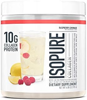 Isopure Multi Collagen Peptides Protein Powder, Vitamin C for Immune Support, Type 1, 2 & 3, Keto Friendly, Recovery Support, Joints, Cartilage, Skin & Nails - Gluten Free, Raspberry Lemonade, 15 Serv