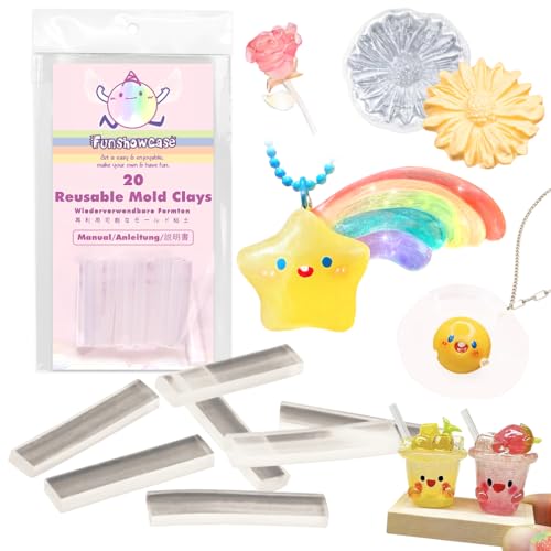 Reusable Resin Mold Clay, Moldable Plastic 20-bar