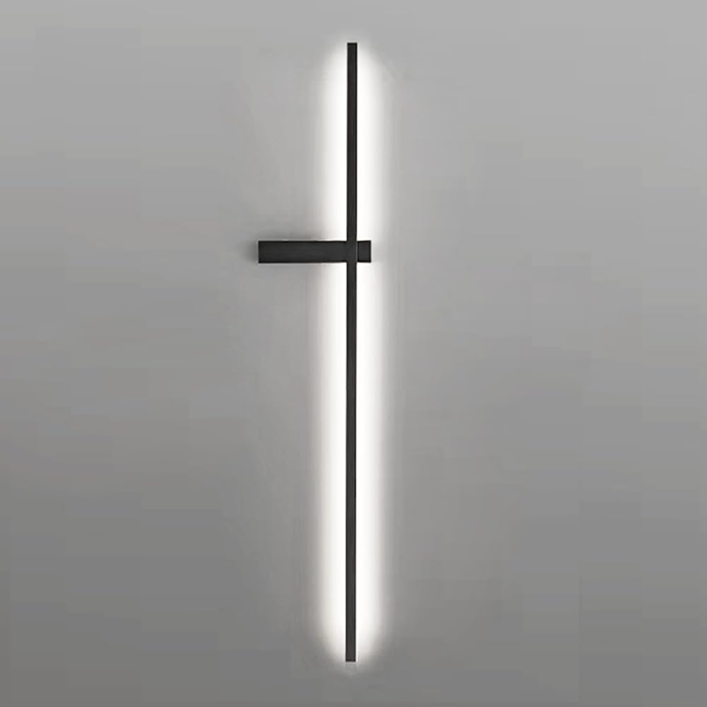 FZQSXAZU Modern Minimalist LED Wall Sconce - Black o for Living Room, Bedroom, Hallway, Staase Wired Indoor Lighting Fixture