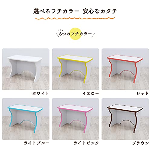 PAPER NEW STANDARD ペーパーキッズデスク シンプル ホワイト 紙製 折りたたみ お絵かき km-aw-013-01-WH 【日本製】 8枚目