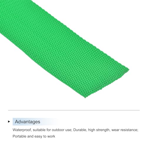 Image of MECCANIXITY Lightweight Polypropylene Webbing Strap 2 inch 10 Yard Backpack Strapping Band Mint Green for Outdoor Luggage Cargo Straps