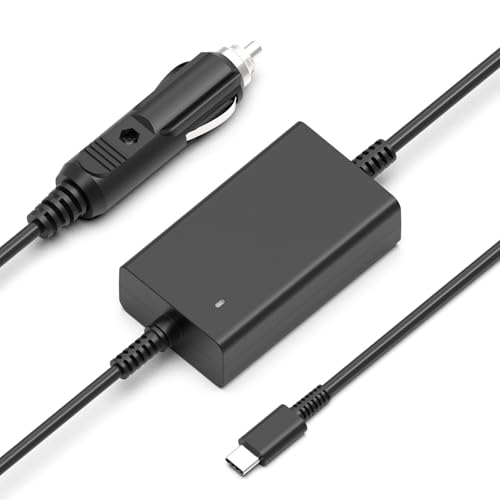 Hafiuege 12V/24V 100W Car Laptop Charger USB C Compatible with Dell HP Lenovo Thinkpad MacBook Samsung Asus Acer Huawei Xiaomi and All Type C Devices