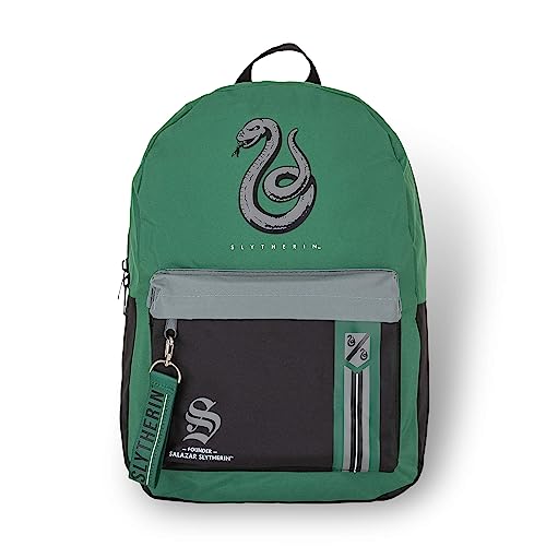 Harry Potter Slytherin Mixblock Backpack with Webbing Puller, fits A4 with internal padded laptop/tablet pouch