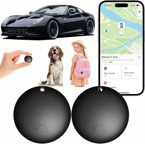 Traceur GPS Voiture, Smart Tag Tracker, Compatible avec Apple Find My (Uniquement iOS), Localisateurs D’Objets Bluetooth pour...