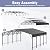 JY QAQA 20 x 20 FT Heavy Duty Metal Carport Canopy with Galvanized Steel Roof, Outdoor Car Tent Metal Garage Shelter for Car, SUV, Trucks and Boats