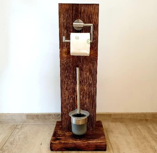 WC-Garnitur aus Altholz - rustikal