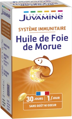 JUVAMINE - Défenses Immunitaires - Huile de Foie de Morue - Contient les Vitamines A & D - 30 Capsules