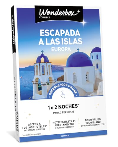 WONDERBOX connect - Caja Regalo - Escapada a Las Islas - Europa - 1 o 2 Noches para 2 Personas Entre más de 1 600 hoteles en Las Islas Europeas
