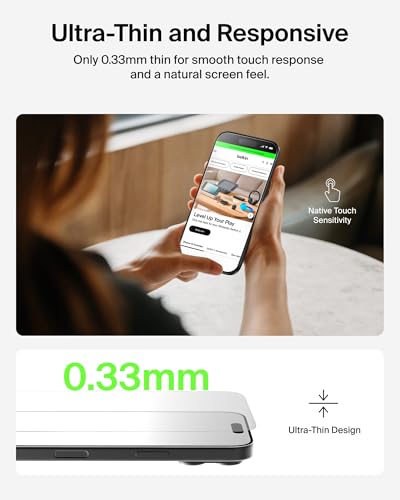 Belkin ScreenForce TemperedGlass Screen Protector for iPhone Air, Scratch-Resistant Impact Protection w/Included Easy Align Tray for Bubble Free Application, Recycled Glass - image 6