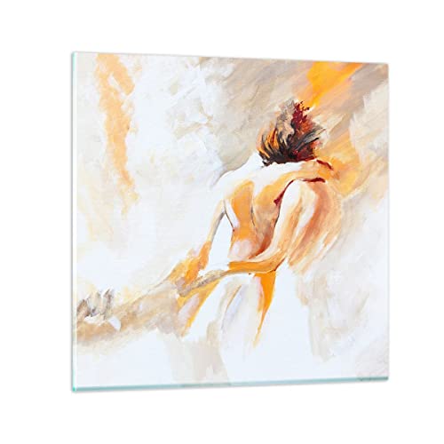 Vidrios decorativos 70x70cm Cuadro Sobre Vidrio Moderno Carácter la amistad el amor el matrimonio Grande Cuadros Pared Impresiones Decoracion Salon Impresión en Cristal Wall Art Prints GAC70x70-3168