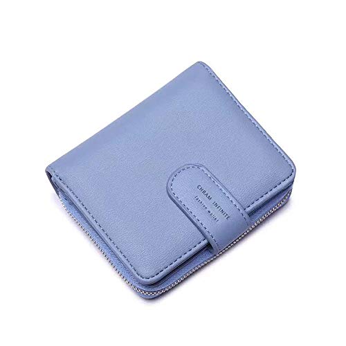 Wallets for Women?Lady Mini Purse Womens Small Wallet Bifold Leather Multi-purpose Wallet with ID Window?blue?