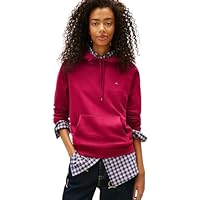 Tommy Jeans Tjw Reg S Flag Hoodie Dw0Dw19958, Felpa con Cappuccio, Donna, Viola (Lavish Cerise), M