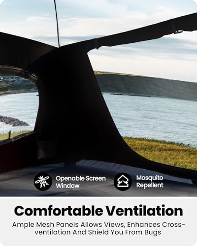 Image of OutdoorMaster Updated Camping Tents, 4 /6 Person Camping Tent with Blackout Shelter Technology, Easy Setup in 60 Seconds, Weatherproof Pop Up Tent with Top Rainfly, Instant Cabin Tent