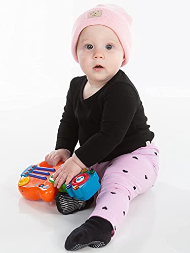 Image of Funky Junque Adorable Newborn Baby Smiley Face Beanie - Soft Knit Winter Hat with Premium Suede Patch