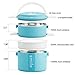 Bento Lunch Box 57 OZ, Arderlive Stackable Insulated Stainless Steel Lunch Container With Portable Lunch Bag, Large Capacity with Container & Spoon. (2 tier,blue)