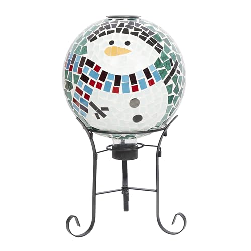 Globo de nieve de vidrio de 17 pulgadas Alpine Corporation con luces LED frías 2