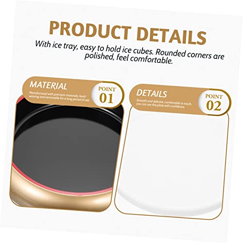 Set de platos redondos de plástico para sushi miniatura 7