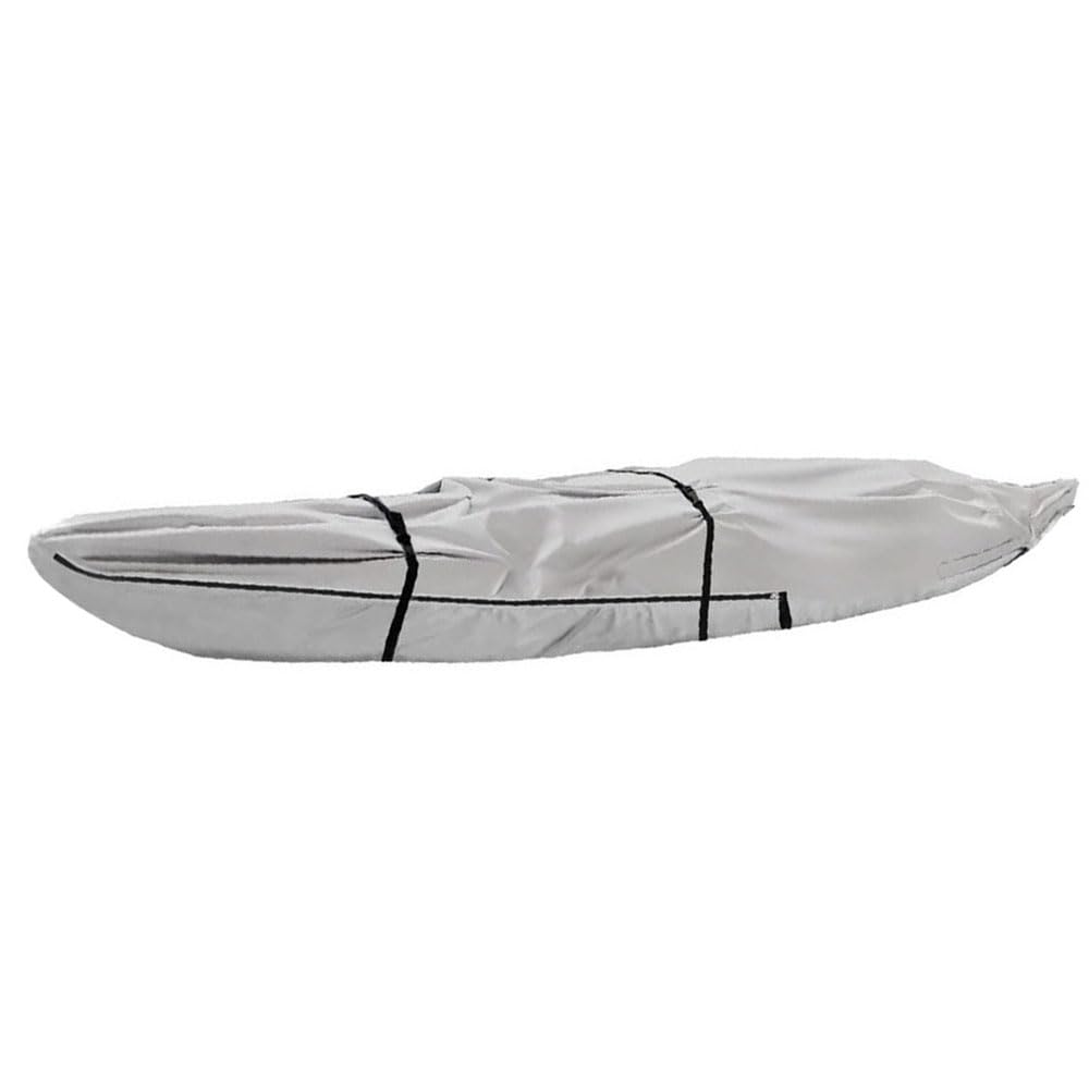 Kayak Cover, 420D Oxford Fabric Thickened Kayak Canoe Cover with Zipper, Handles Waterproof Durable UV Protection Sunblock Shield for Fishing Boat Canoe (5m*1m/16.4ft*39.37in)
