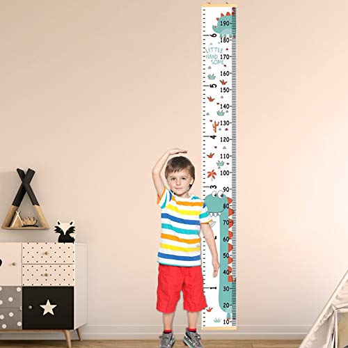 Matogle maatstaf kinderen waterdichte hoogte groeimeter canvas kinderen groeimeter, afneembaar en oprolbaar, muur hoogte… - Afbeelding 3