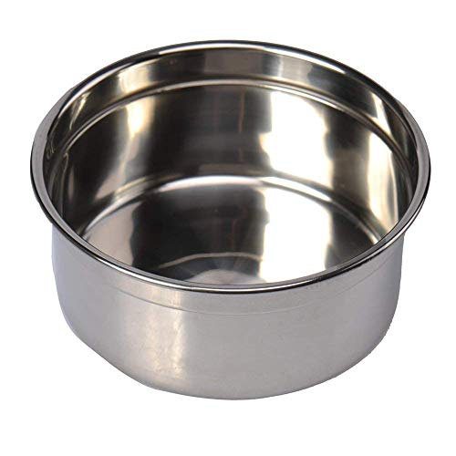 Lanlan African Stainless Steel Pet Food Water Feeder SCH ¨ ¹ Key Repaired F ¨ ¹ Tterungs Bassin F ¨ ¨ ¹ ¹ v R Pet? Gel F R A Better World L 14cm