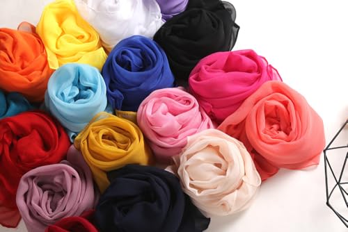 Women-Silky-Classic-Print-Scarf - Long Lightweight Sunscreen Scarf Headscarf for Travel3