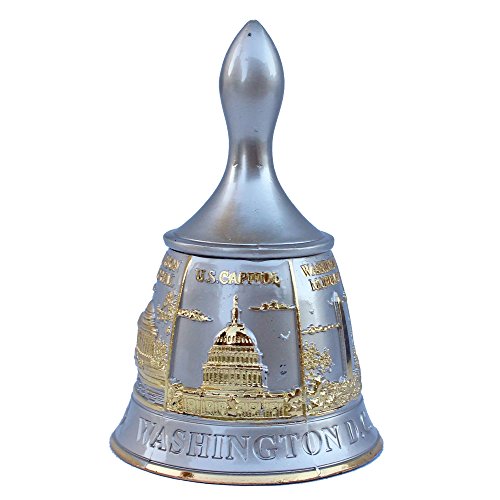 Washington D.C. Metal Souvenir Bell (Gray and Gold)