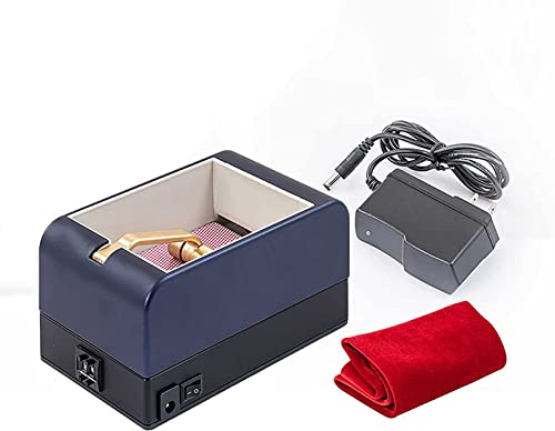 FGDFGDG Distribuidor automático de Cartas de 2 Barajas, minimáquina de división de Cartas con Mantel de póquer, barajador de Naipes eléctrico portátil para el hogar, Adecuado Cover