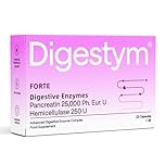 Digestym® Forte High-Strength Digestive Enzyme Complex with Pancreatin, Hemicellulase, 20 Capsules Food Supplement