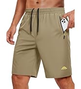 MAGCOMSEN Men's Workout Gym 9" Shorts Quick Dry Lightweight Summer Casual Athletic Hiking Shorts ...