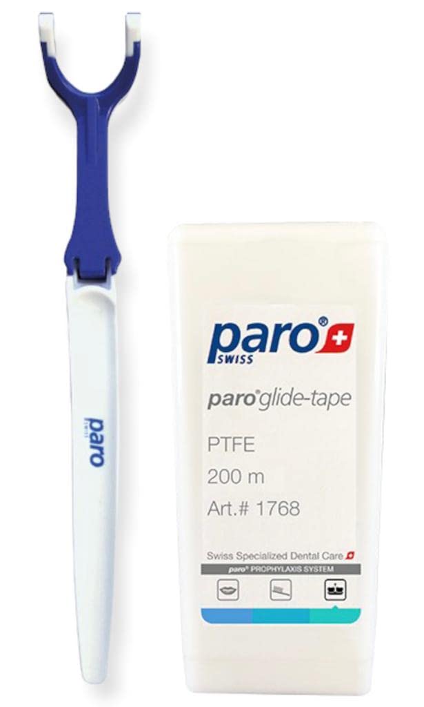 Paro Floss Holder and Paro Glide-Tape 200M PTFE Easy Grip Perfect Combo at a Reasonable Price