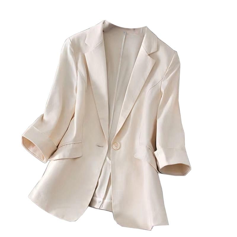Blazer grande taille ouvert devant veste fine élégante coupe ample femme