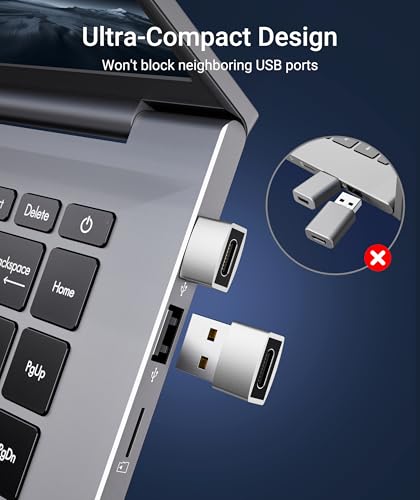 Image of Syntech USB C Female to USB Male Adapter(3 Pack), Type C to USB A Converter Compatible with Laptops, Power Banks, Chargers, for iPad Air 4, iPhone 11 /12 Pro Max, Samsung Galaxy S20 etc, Silver