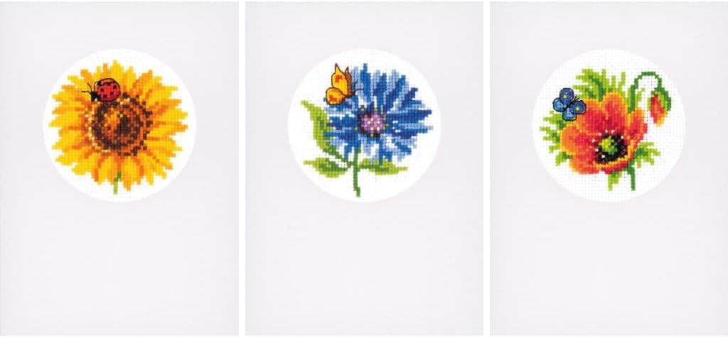 Vervaco Cross Stitch FLO, Summer Flowers (18 Count)